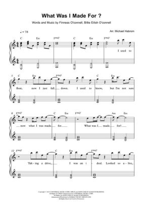 what was i made for sheet music How does creativity find its way into our lives?