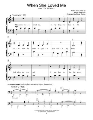 When She Loved Me Piano Sheet Music: A Journey Through Emotional Notes